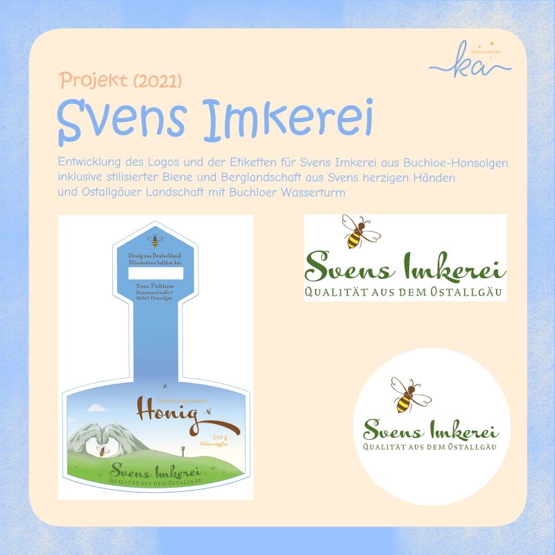 Projekt-Svens-Imkerei (2021) Logo-Design und Erstellung Honig-Etiketten