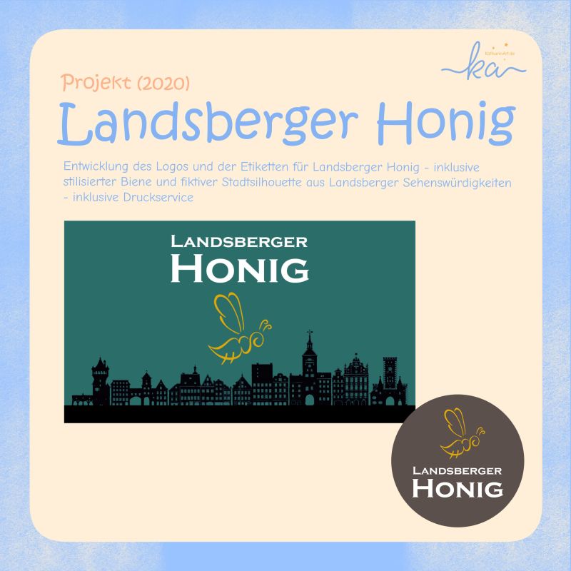 Projekt Logodesign Landsberger Honig (2020)